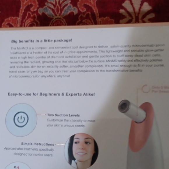 BNIB TROPHY SKIN MINI MD PORTABLE HOME MICRODERMABRASION SYSTEM - Picture 6 of 10